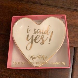 I Said Yes Trinket Tray Miss to Mrs. NEW